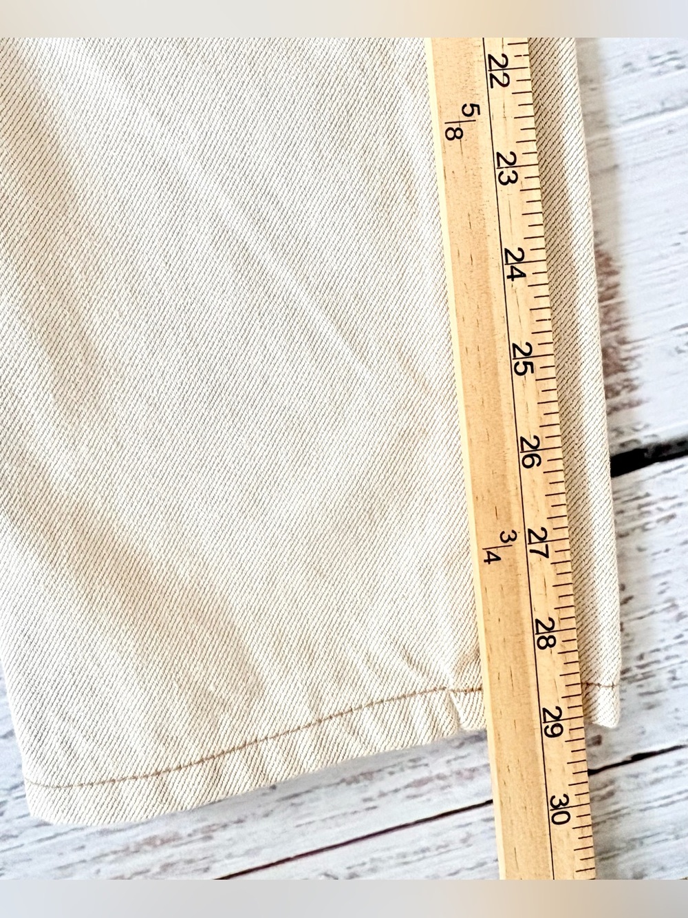 NWT OAT New York High-Rise Straight Ankle Jeans Ivory Size 29 - Picture 5 of 16
